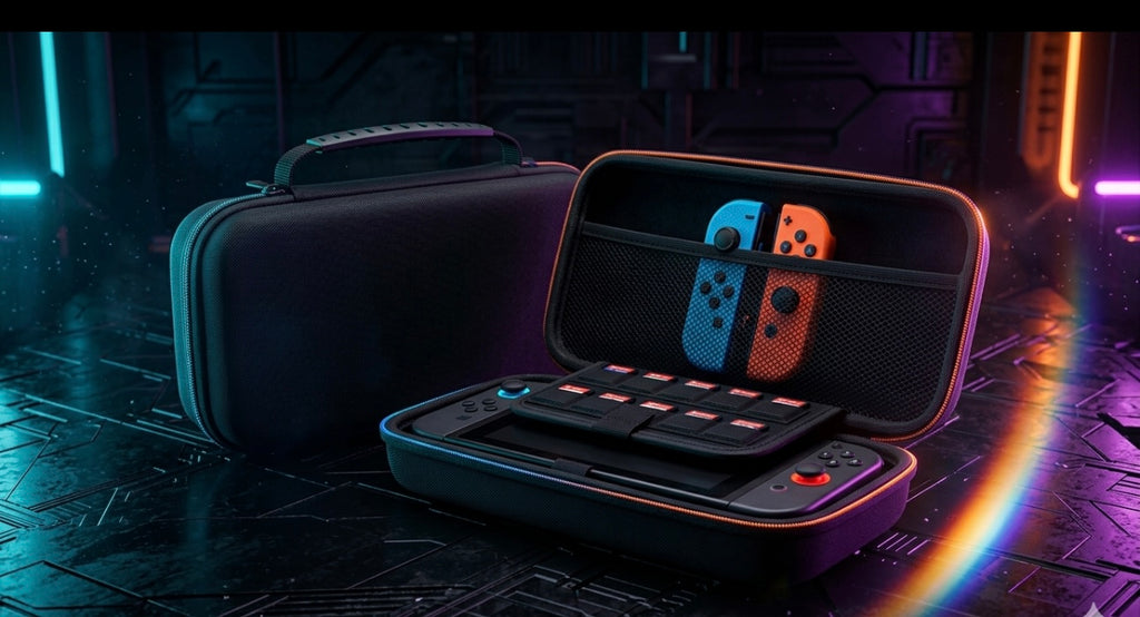 Sacoche de Transport Rigide Nintendo Switch 2 – Protection Coque Dure avec Rangement 10 Cartouches