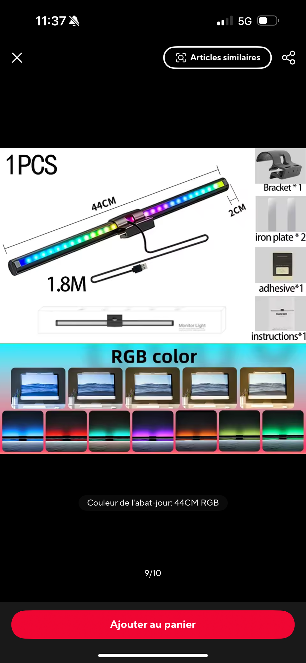 Barre LED RGB Gaming – Éclairage Ambiance Setup Gamer Bureau Anti Fatigue Oculaire